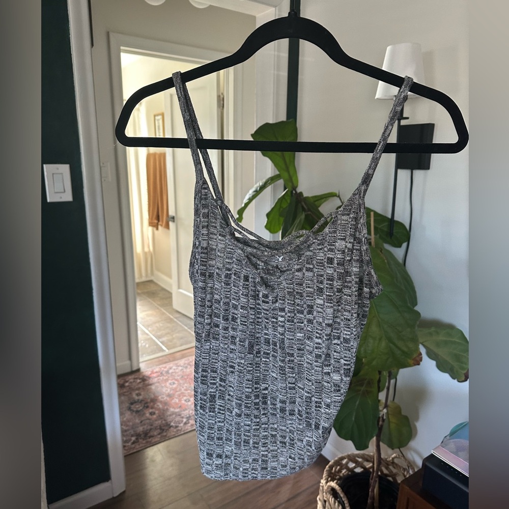 American Eagle - stretchy sweater tank - grey